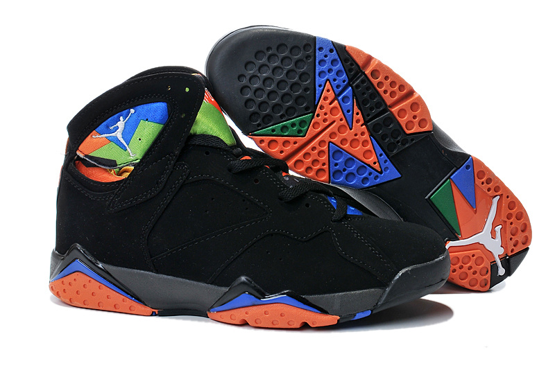 2015 Air Jordan 7 Black Orange Shoes For Sale