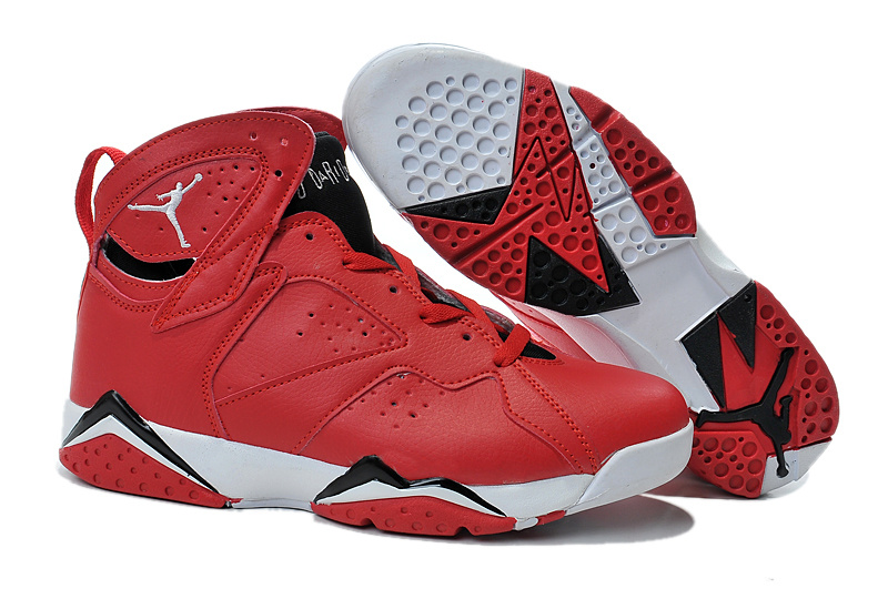 2015 Air Jordan 7 Red Black White Shoes