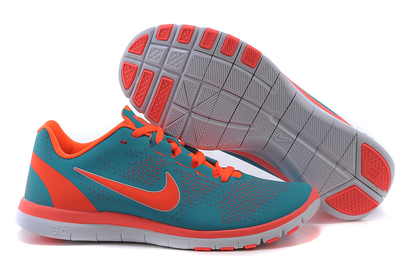 2015 Nike Free 3.0 Green Orange Running Shoes