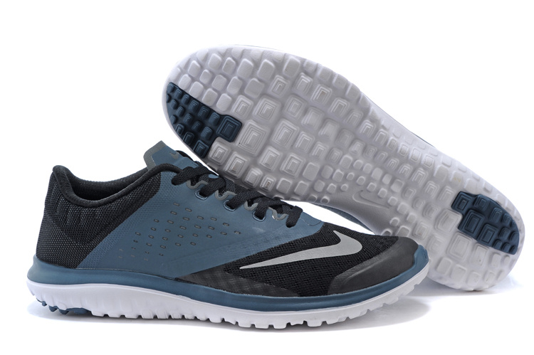 2015 Nike Free 5.0 V2 Black Blue Running Shoes
