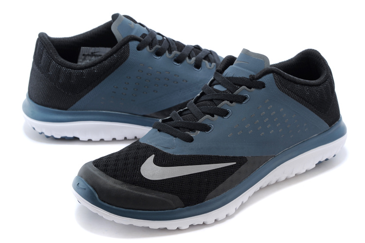 2015 Nike Free 5.0 V2 Black Blue Running Shoes - Click Image to Close