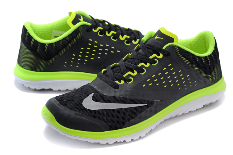 2015 Nike Free 5.0 V2 Black Green Running Shoes