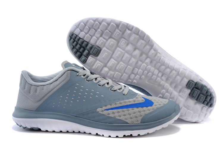2015 Nike Free 5.0 V2 Grey Blue Running Shoes