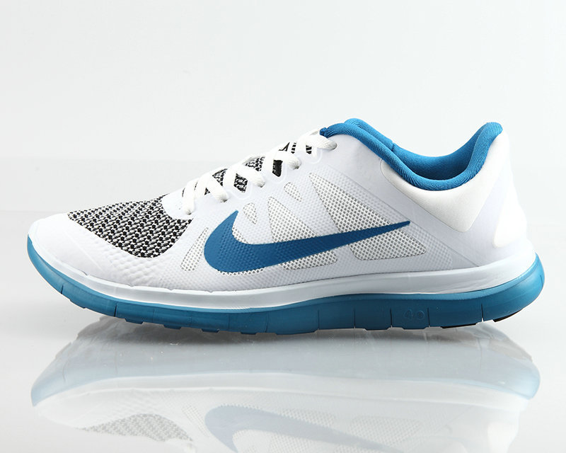 New Nike Free Run 4.0 V4 White Blue Running Shoes - Click Image to Close