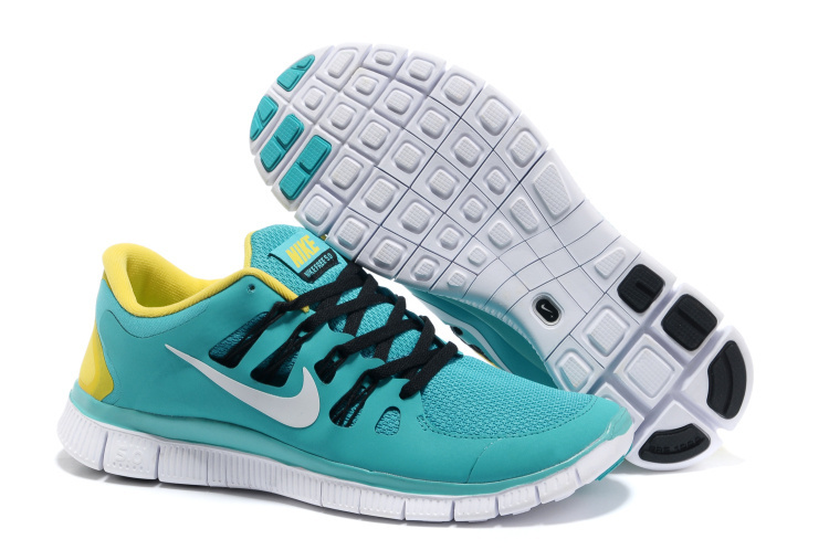 Nike Free 5.0 +2 Running Shoes Baby Blue Black