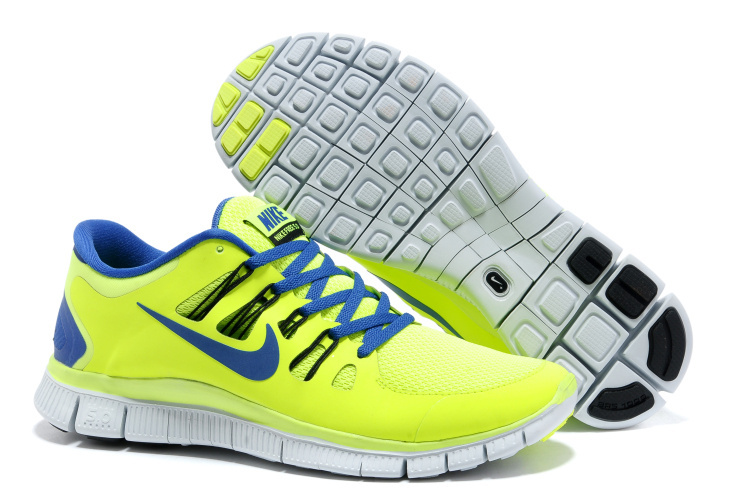 Nike Free 5.0 +2 Running Shoes Green Blue - Click Image to Close