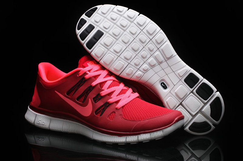 Nike Free 5.0 +2 Running Shoes Red Pink