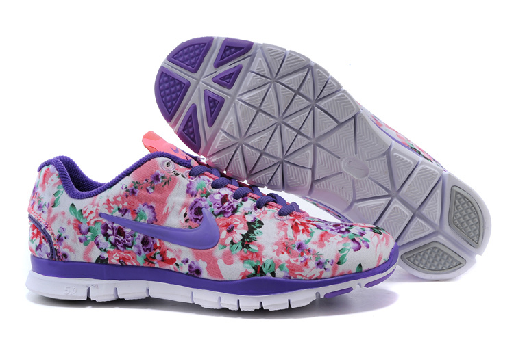 2015 Nike Free 5.0 Bird Net Purple Orange Shoes For Women