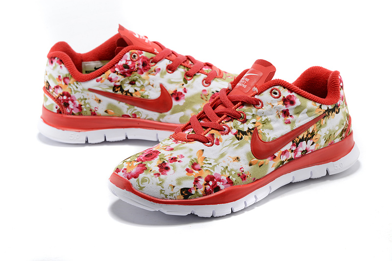 2015 Nike Free 5.0 Bird Net Red Shoes For Women