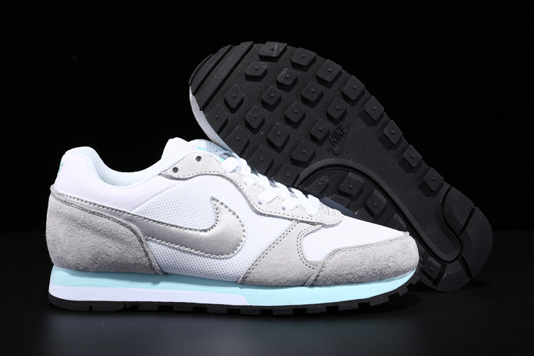 2015 Nike MD Runner White Grey Women Shoes - Click Image to Close