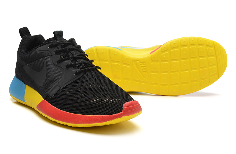 New Nike Roshe Run 3M Midnight Black Red Yellow Blue Shoes