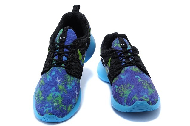 2015 Nike Roshe Run Blue Purple Black Shoes