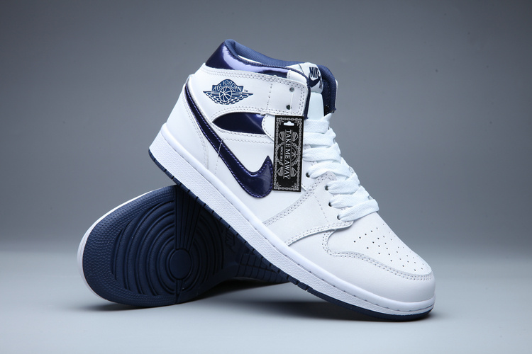 2016 Air Jordan 1 GS Retro Metallic Navy White Metallic Navy - Click Image to Close