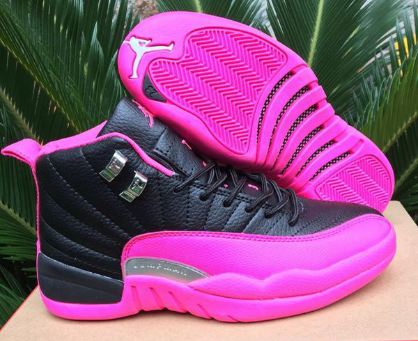 2016 Air Jordan 12 GS Black Pink For Sale