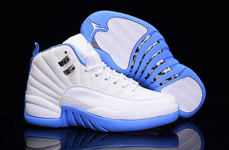 2016 Air Jordan 12 GS Melo White University Blue 2016 Air Jordan 12 GS Melo White University Blue