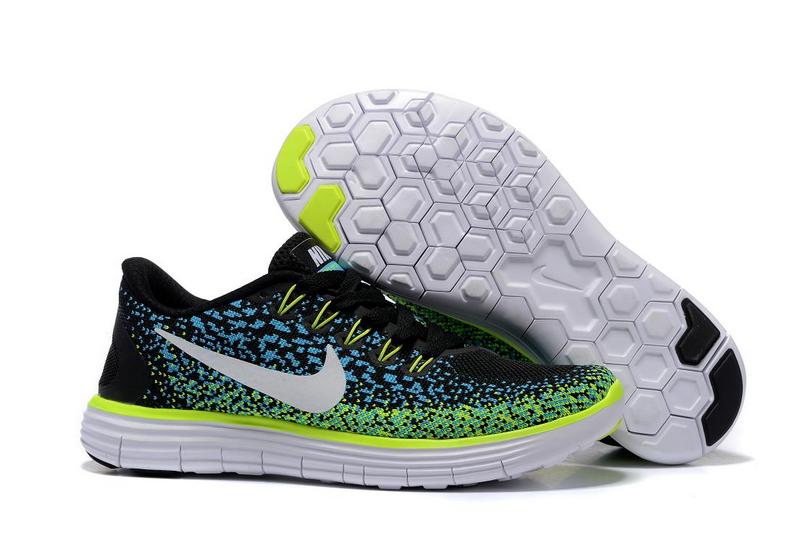 2016 Nike Free DN Distance Black Blue Fluorscent White Shoes