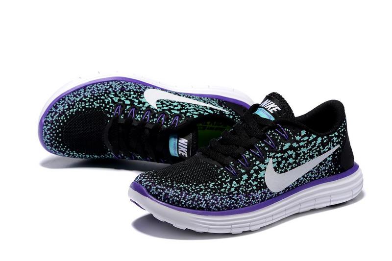 2016 Nike Free DN Distance Black Blue White Women Shoes - Click Image to Close