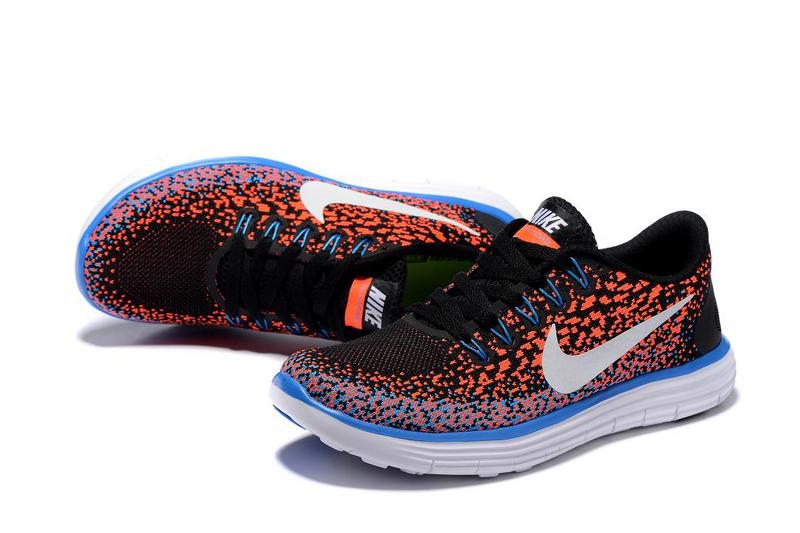 2016 Nike Free DN Distance Black Orange Blue White Women Shoes - Click Image to Close