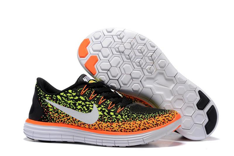 2016 Nike Free DN Distance Black Orange Fluorscent White Women Shoes