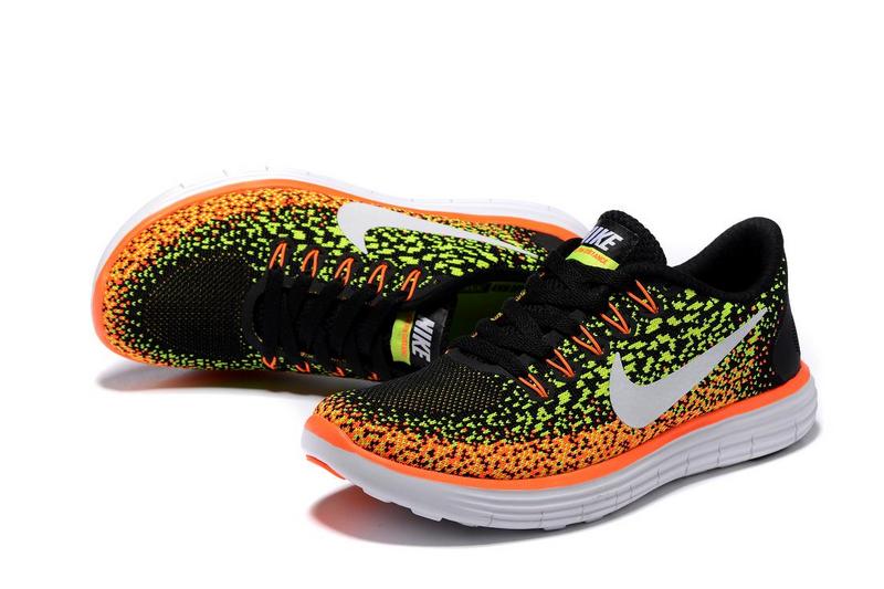 2016 Nike Free DN Distance Black Orange Fluorscent White Women Shoes