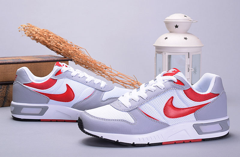 2016 Nike NightGazer White Grey Red Shoes - Click Image to Close
