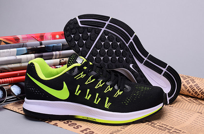 2016 Nike Zoom Pegasus 33 Black Fluorscent Shoes