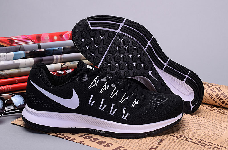 2016 Nike Zoom Pegasus 33 Black White Shoes