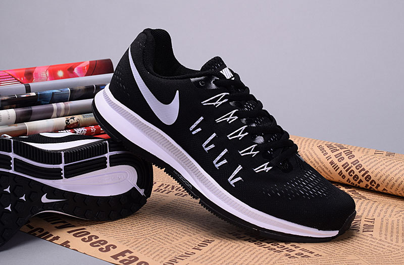2016 Nike Zoom Pegasus 33 Black White Shoes