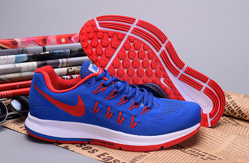 2016 Nike Zoom Pegasus 33 Blue Red Shoes