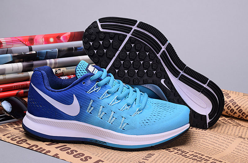 2016 Nike Zoom Pegasus 33 Women Baby Blue Shoes - Click Image to Close