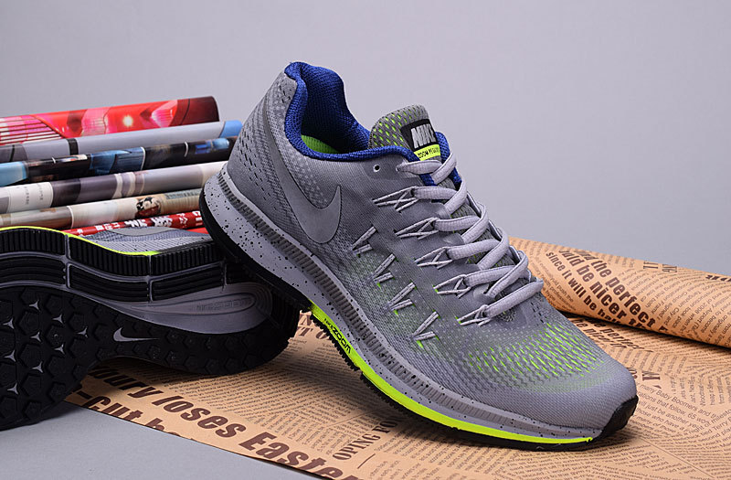 2016 Nike Zoom Pegasus 33 Women Grey Fluorscent Shoes - Click Image to Close