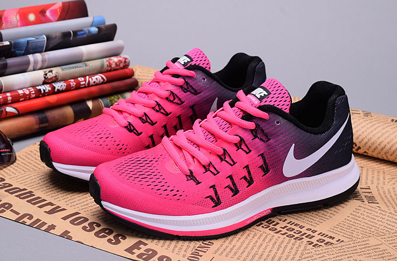 2016 Nike Zoom Pegasus 33 Women Pink Deep Blue Shoes - Click Image to Close