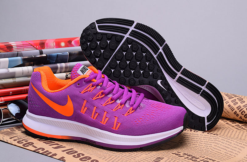 2016 Nike Zoom Pegasus 33 Women Purple Orange Shoes - Click Image to Close