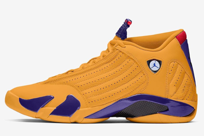 2020 Air Jordan 14 University Gold Court Purple Varsity Red Royal Shoes