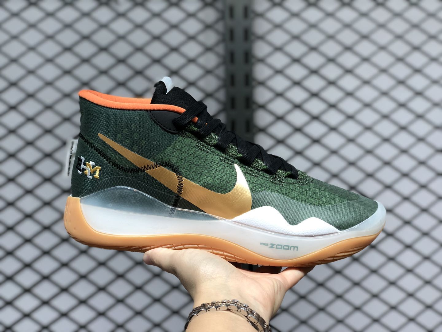 2020 Nike Kobe 13 Teal Metallic Gold Orange Black Shoes - Click Image to Close