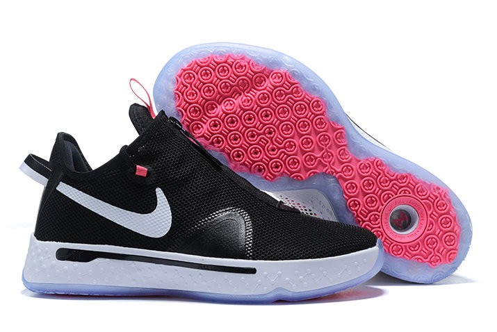 2020 Nike Paul George 4 Black White Pink Shoes