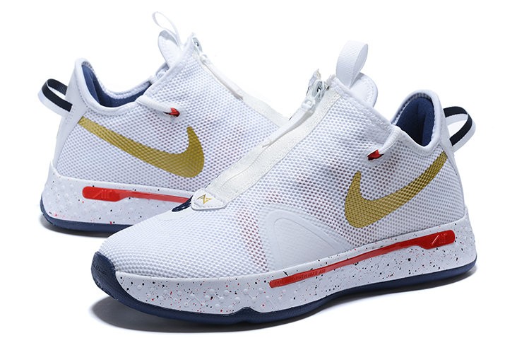 2020 Nike Paul George 4 ISA Midnight Navy Gold Shoes