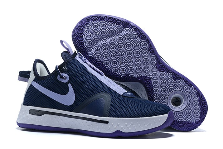 2020 Nike Paul George 4 Navy Blue White Shoes