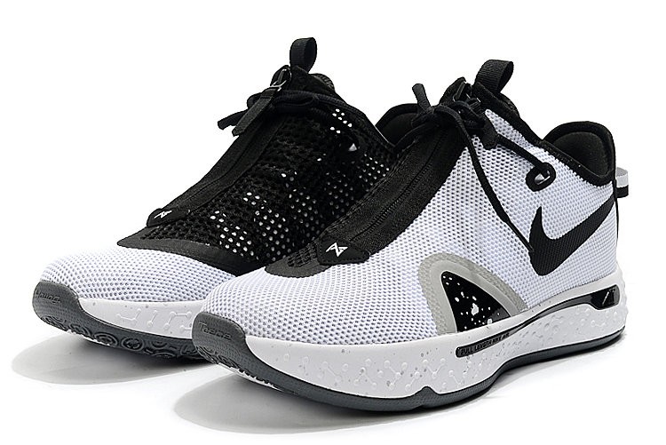 2020 Nike Paul George 4 White Black Shoes