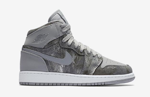 Air Jordan 1 GS High All Star Wolf Grey Metallic Silver White