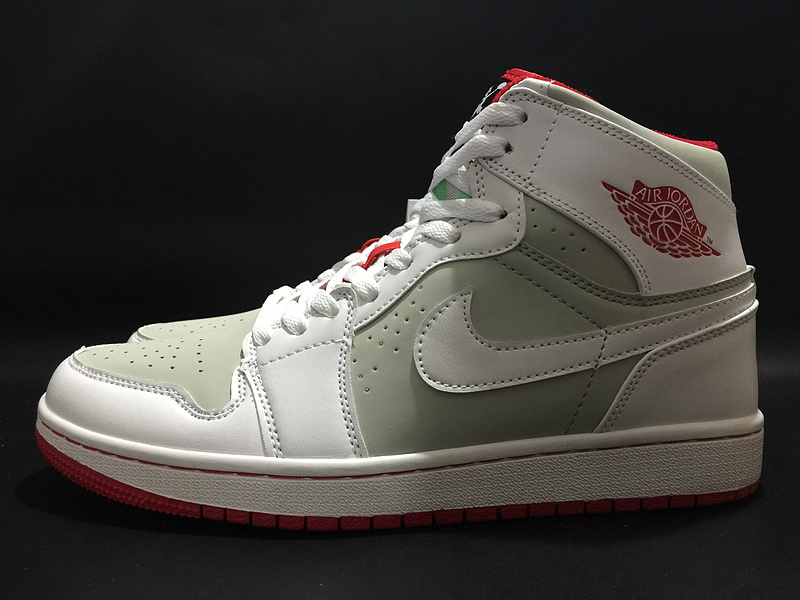 Air Jordan 1 GS Mid Hare White Grey Red Shoes