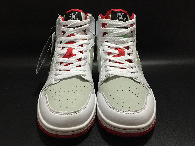 Air Jordan 1 Mid HareWhite Grey Red Lover Shoes