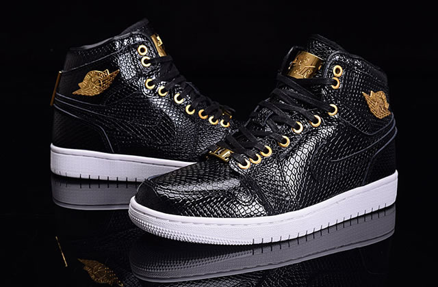 Air Jordan 1 Pinnacle Black Golden - Click Image to Close