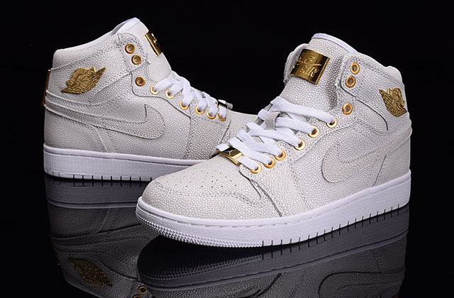 Air Jordan 1 Pinnacle White Golden - Click Image to Close