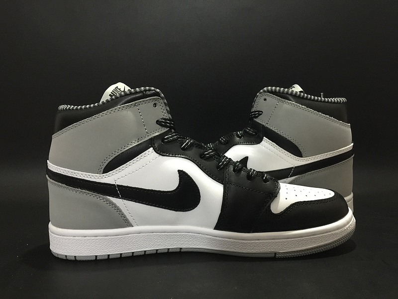 Air Jordan 1 Retro High OG Barons Black White Grey Shoes - Click Image to Close