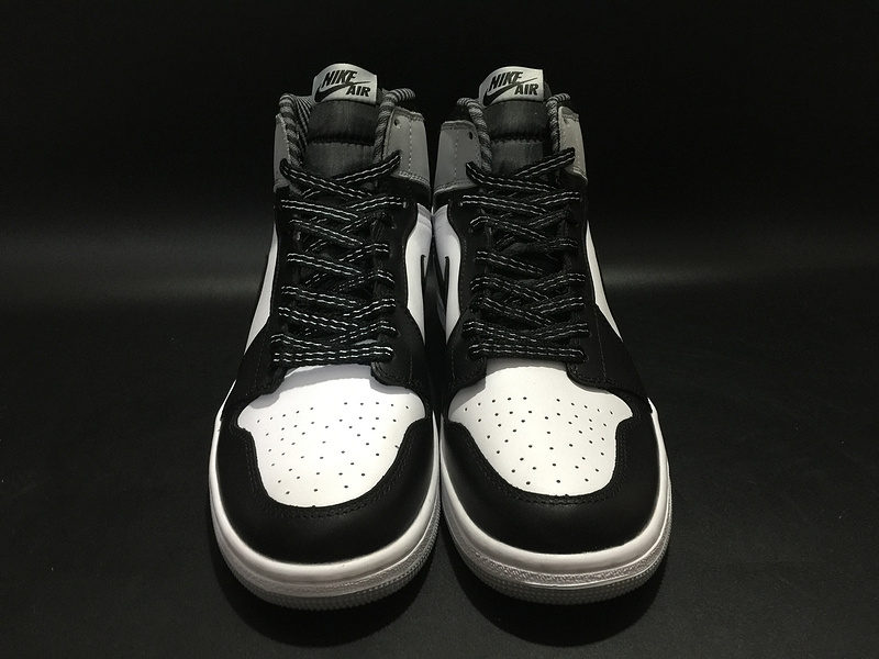 Air Jordan 1 Retro High OG Barons Black White Grey Shoes - Click Image to Close