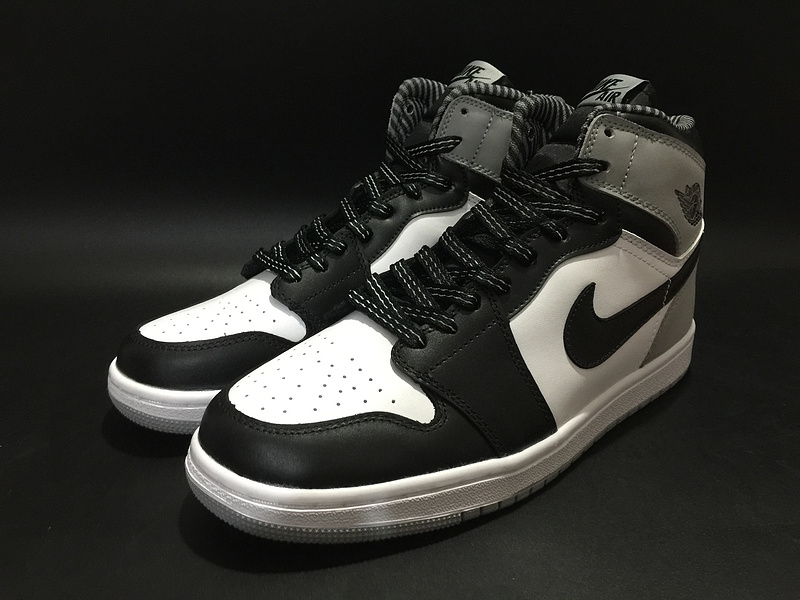 Air Jordan 1 Retro High OG Barons Black White Grey Shoes - Click Image to Close