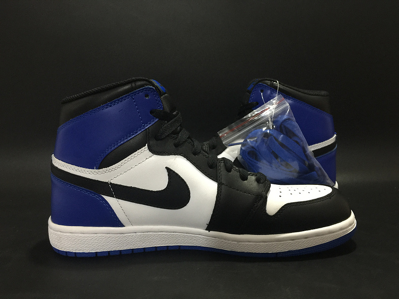 Air Jordan 1 x Fragment Design Black White Blue Shoes - Click Image to Close