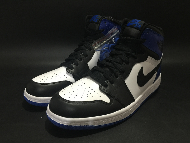 Air Jordan 1 x Fragment Design Black White Blue Shoes - Click Image to Close