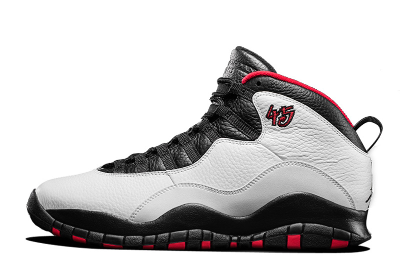 Air Jordan 10 Retro Chicago 45 PE For 2015 In White Varsity Red Black